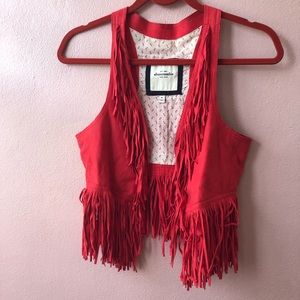 ⚜️ SALE Leather fringe vent